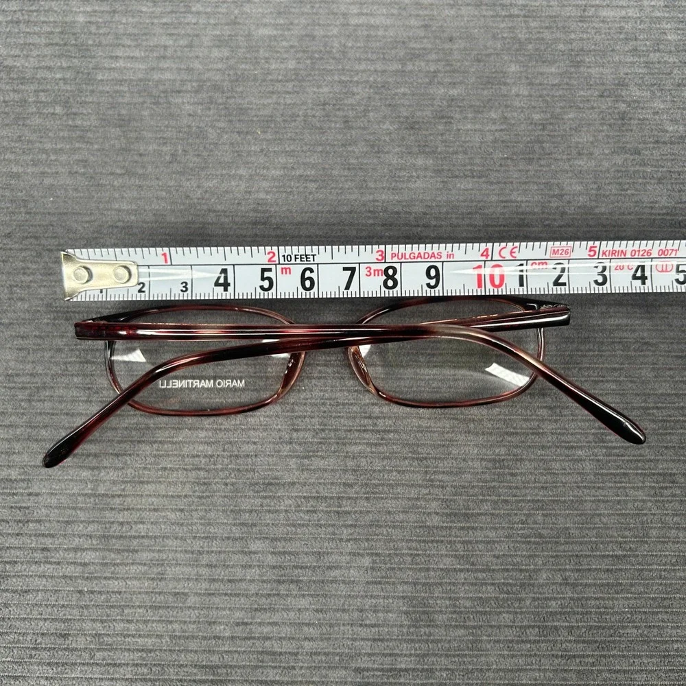 Mario Martinelli Burgundy Tortoise Oval Y2k Eyeglass Frames 48-16 31924